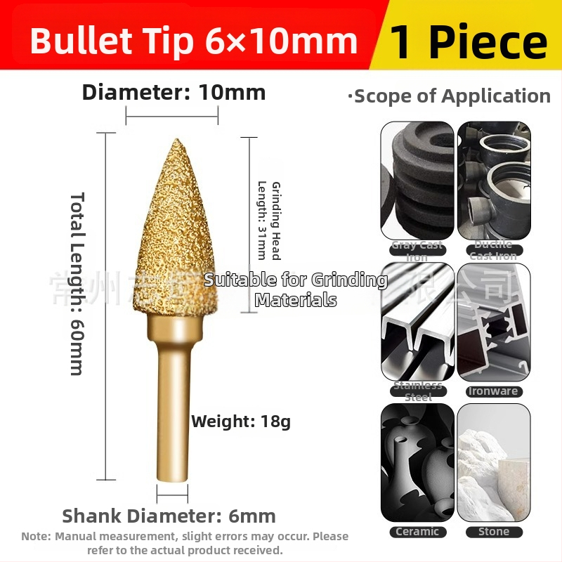 Diamantová zvarovaná brúsna hlava pre elektrickú vŕtačku – Xin Yilong, Materiál: Gold steel sand