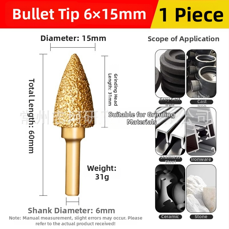 Diamantová zvarovaná brúsna hlava pre elektrickú vŕtačku – Xin Yilong, Materiál: Gold steel sand