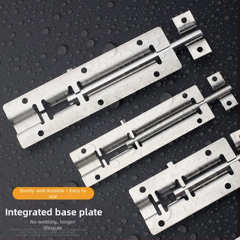 Неръждаема стомана, удебелен болтов заключващ лост за врати, за дървени врати, анти-крадба, за баня