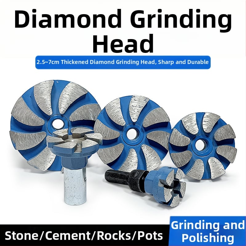 Zhengyihui Διαμαντική ράβδος λείανσης για γωνιακό τροχό – πέτρα, σκυρόδεμα και τσιμέντο, εξάρτημα με διαμαντόκεφαλή και δίσκο, 12000 rpm, γυάλισμα
