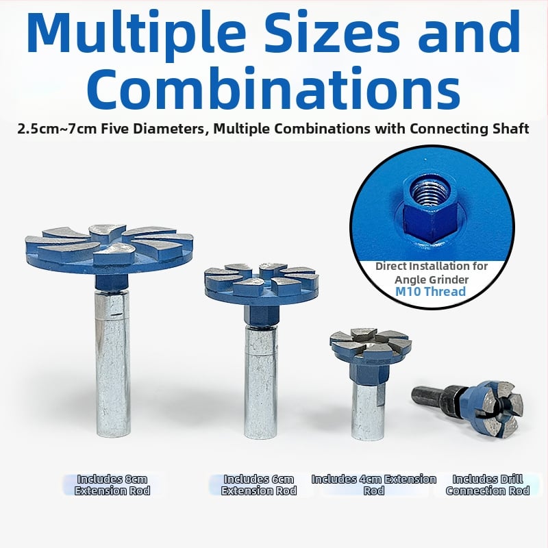 Zhengyihui Διαμαντική ράβδος λείανσης για γωνιακό τροχό – πέτρα, σκυρόδεμα και τσιμέντο, εξάρτημα με διαμαντόκεφαλή και δίσκο, 12000 rpm, γυάλισμα
