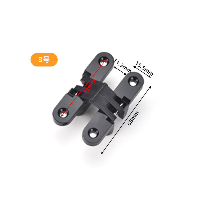 Križno skrivena šarka vrata (cinkova zlitina; nehrđajući čelik; elektroplatiranje; moderan minimalistički stil)