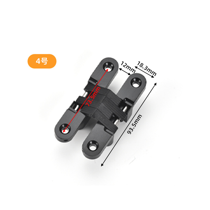 Križno skrivena šarka vrata (cinkova zlitina; nehrđajući čelik; elektroplatiranje; moderan minimalistički stil)