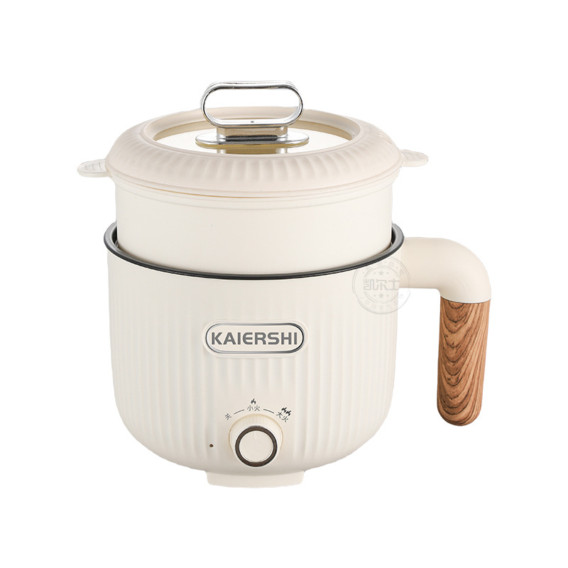 Електрически горещ съд за студенти, за 1–2 лица, до 800W, 1–2 л, вътрешен съд с незалепващо покритие, контрол на температурата, многофункционален: пара, пържене, варене, къкрене