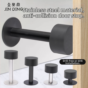 Горен противоударен стопер за врати - неръждаема стомана, модел 2024.512.50g, Jin Aoding, модерен минималистичен стил, за врати на заведения за бързо хранене