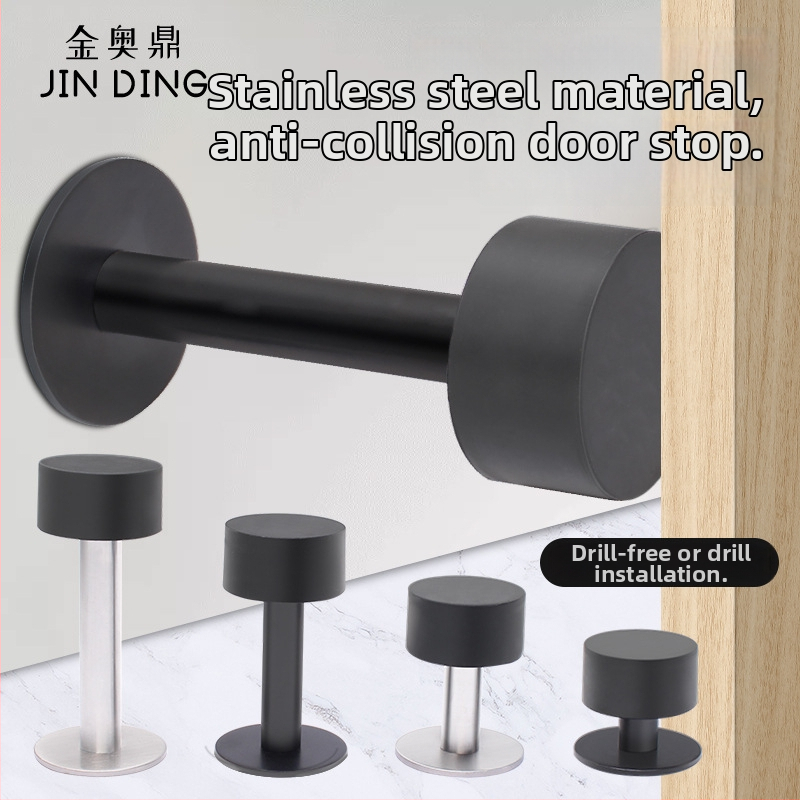 Горен противоударен стопер за врати - неръждаема стомана, модел 2024.512.50g, Jin Aoding, модерен минималистичен стил, за врати на заведения за бързо хранене