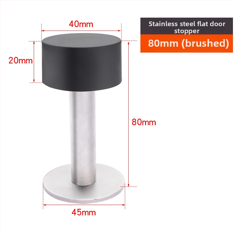 Горен противоударен стопер за врати - неръждаема стомана, модел 2024.512.50g, Jin Aoding, модерен минималистичен стил, за врати на заведения за бързо хранене
