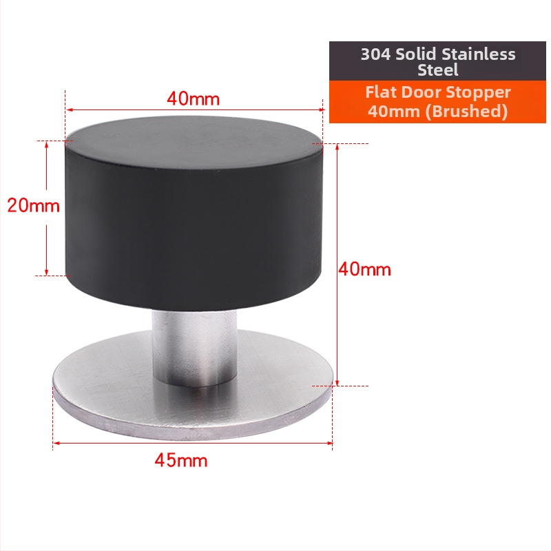 Горен противоударен стопер за врати - неръждаема стомана, модел 2024.512.50g, Jin Aoding, модерен минималистичен стил, за врати на заведения за бързо хранене