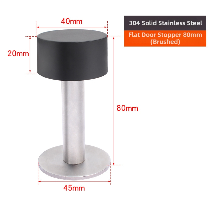 Горен противоударен стопер за врати - неръждаема стомана, модел 2024.512.50g, Jin Aoding, модерен минималистичен стил, за врати на заведения за бързо хранене