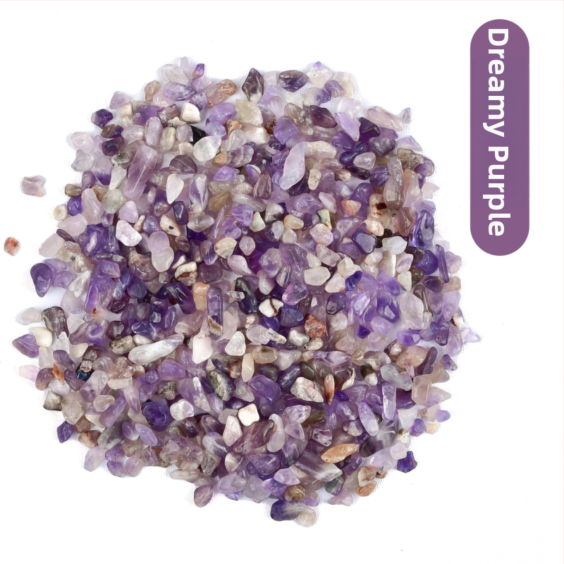 Ametisztkristály durva kő diffúzorhoz — demagnetizált, polírozott felület, modern minimalista stílus, PP zacskóban csomagolva