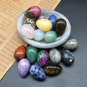 Φυσικός κρύσταλλος σε σχήμα αυγού — λίθος παλάμης διακοσμητικό, λεία επιφάνεια, μάρκα Ting Hong Jing Shi