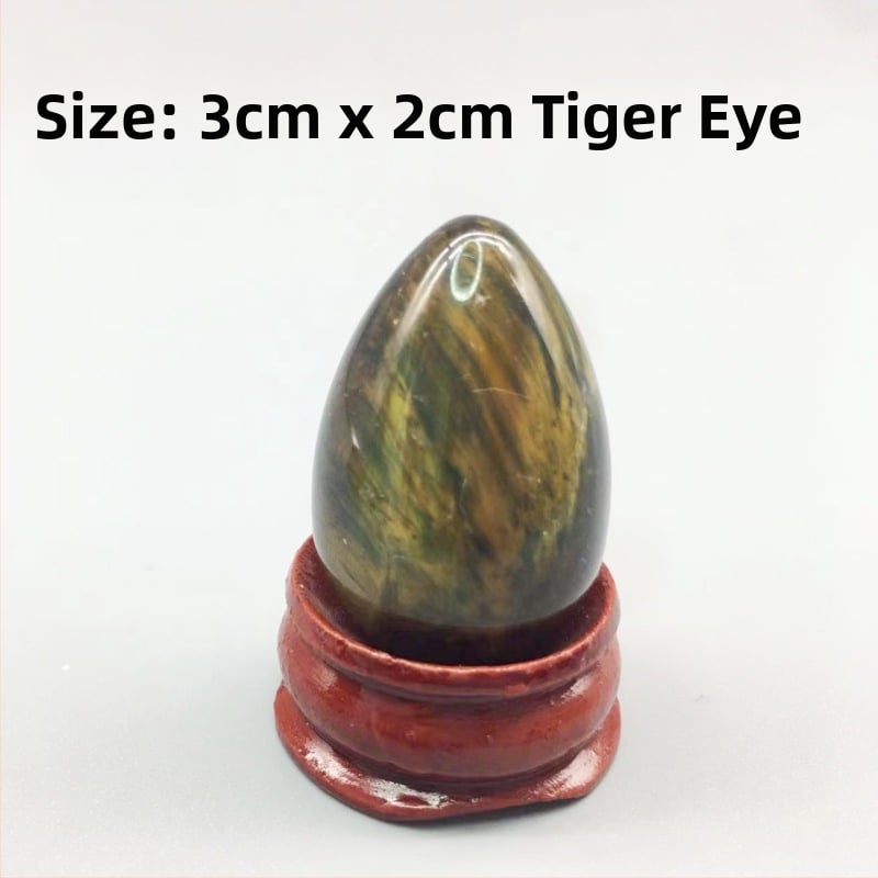 Φυσικός κρύσταλλος σε σχήμα αυγού — λίθος παλάμης διακοσμητικό, λεία επιφάνεια, μάρκα Ting Hong Jing Shi