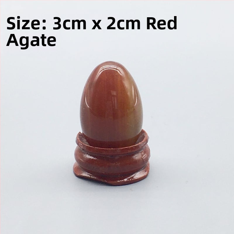 Φυσικός κρύσταλλος σε σχήμα αυγού — λίθος παλάμης διακοσμητικό, λεία επιφάνεια, μάρκα Ting Hong Jing Shi