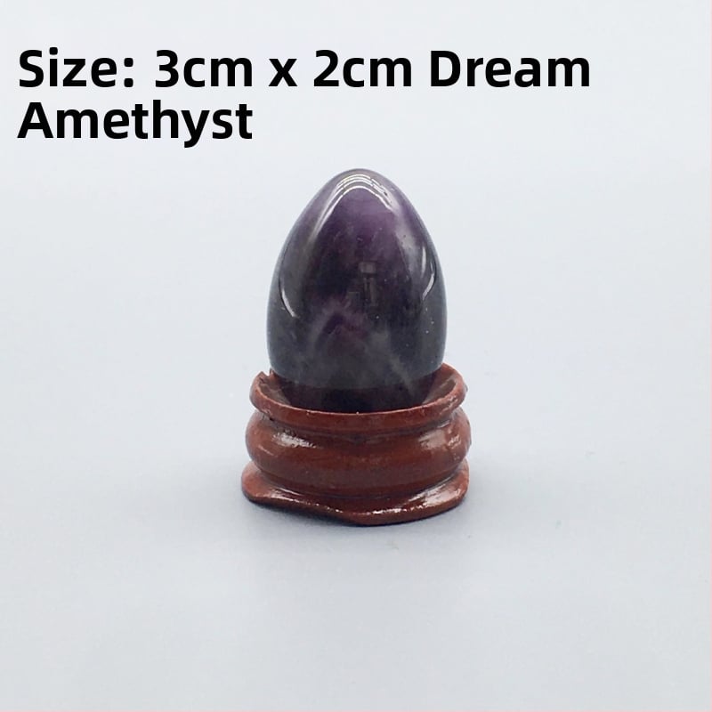 Φυσικός κρύσταλλος σε σχήμα αυγού — λίθος παλάμης διακοσμητικό, λεία επιφάνεια, μάρκα Ting Hong Jing Shi