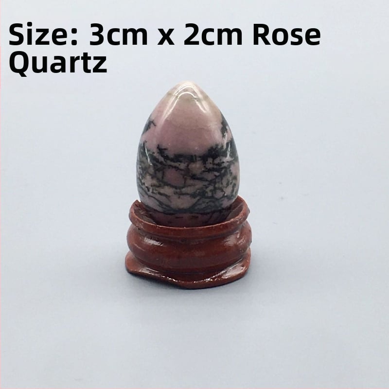 Φυσικός κρύσταλλος σε σχήμα αυγού — λίθος παλάμης διακοσμητικό, λεία επιφάνεια, μάρκα Ting Hong Jing Shi