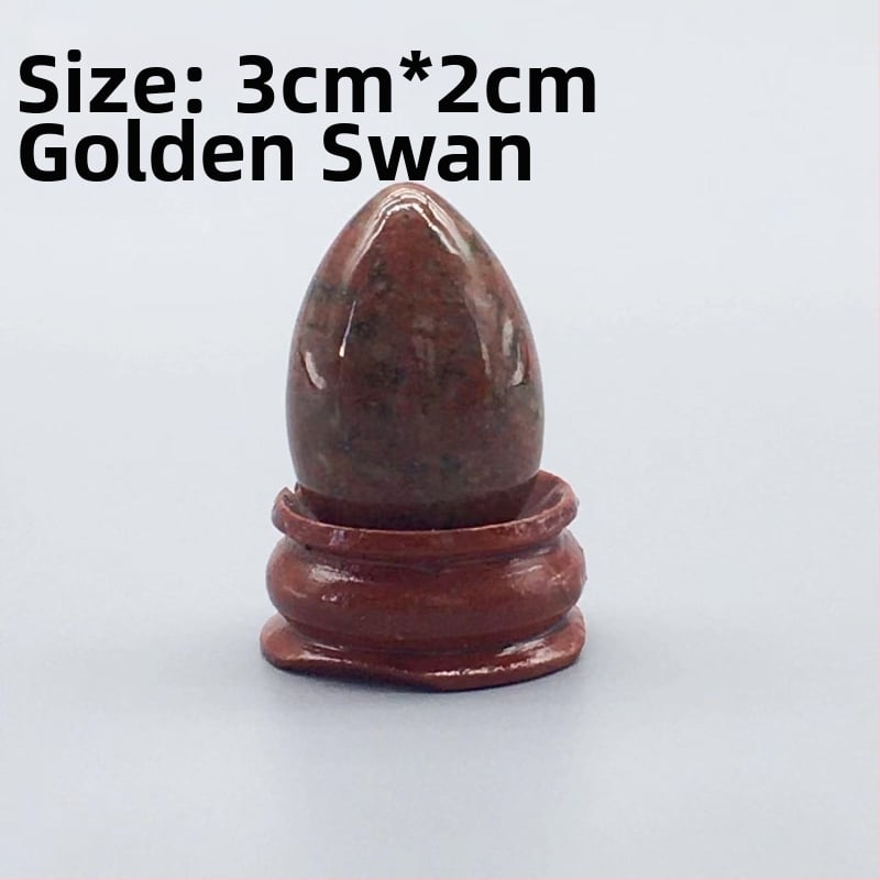 Φυσικός κρύσταλλος σε σχήμα αυγού — λίθος παλάμης διακοσμητικό, λεία επιφάνεια, μάρκα Ting Hong Jing Shi