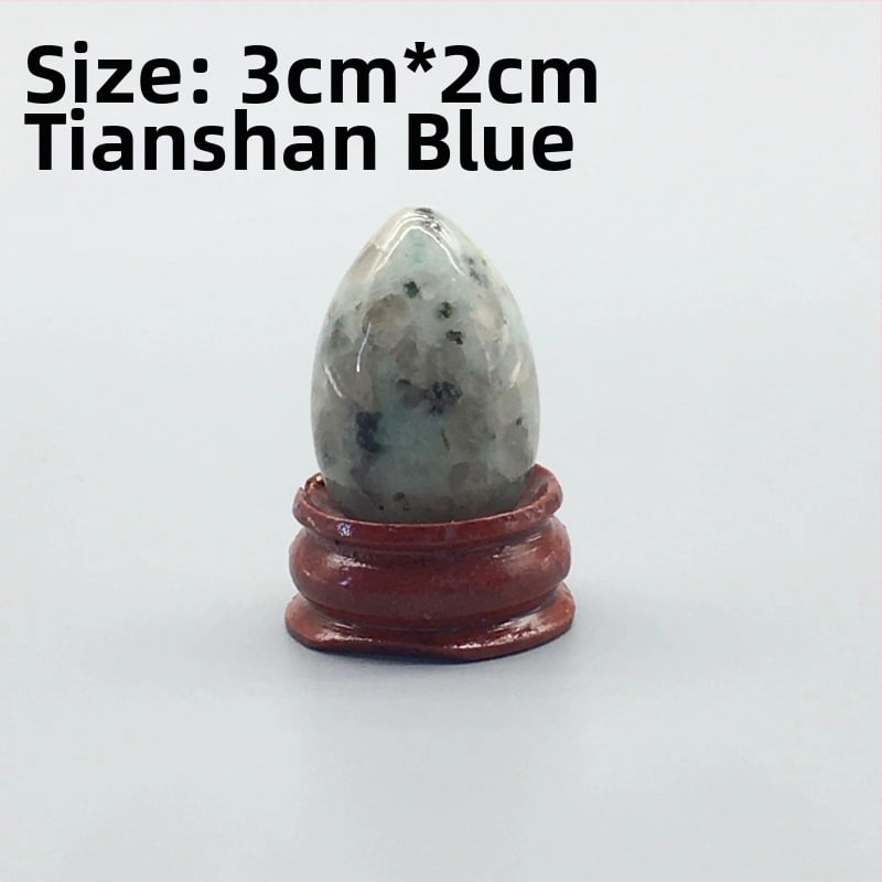 Φυσικός κρύσταλλος σε σχήμα αυγού — λίθος παλάμης διακοσμητικό, λεία επιφάνεια, μάρκα Ting Hong Jing Shi