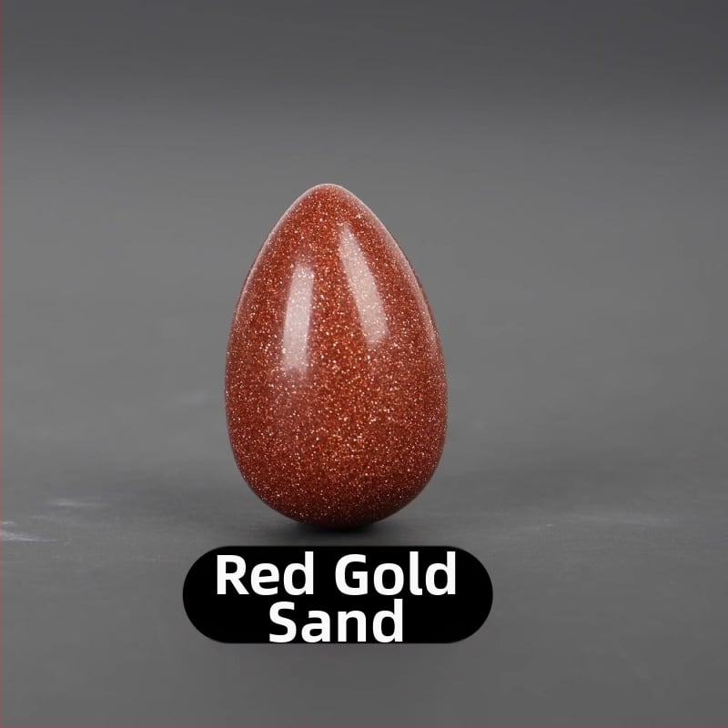 Φυσικός κρύσταλλος σε σχήμα αυγού — λίθος παλάμης διακοσμητικό, λεία επιφάνεια, μάρκα Ting Hong Jing Shi