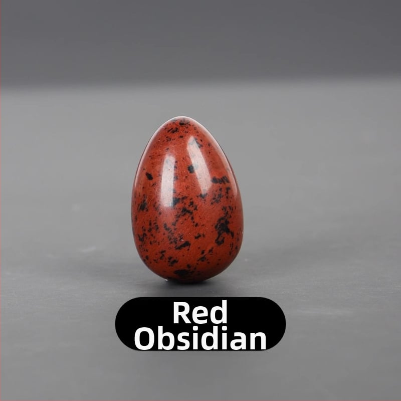 Φυσικός κρύσταλλος σε σχήμα αυγού — λίθος παλάμης διακοσμητικό, λεία επιφάνεια, μάρκα Ting Hong Jing Shi