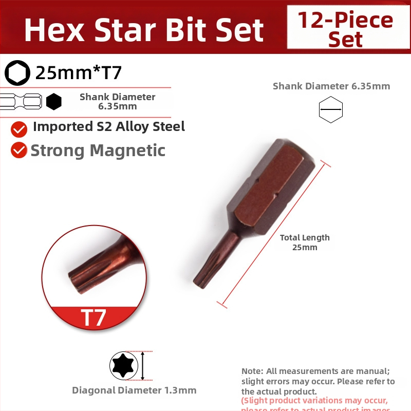 Šesťuholníkový magnetický bit pre elektrickú vŕtačku, 25 mm; Značka: Other; Materiál: Sandalwood