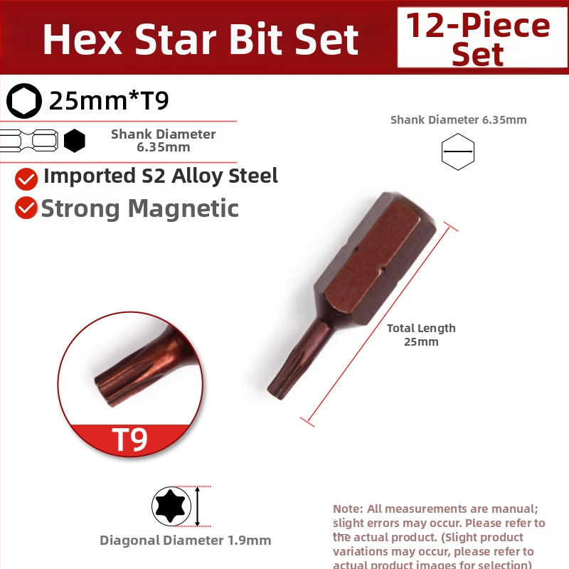 Šesťuholníkový magnetický bit pre elektrickú vŕtačku, 25 mm; Značka: Other; Materiál: Sandalwood