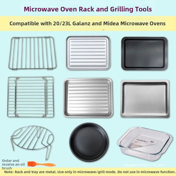 Mikrovalna gril posuda, kvadratna, od željeza, elektroforetski obrađena, sklopiva