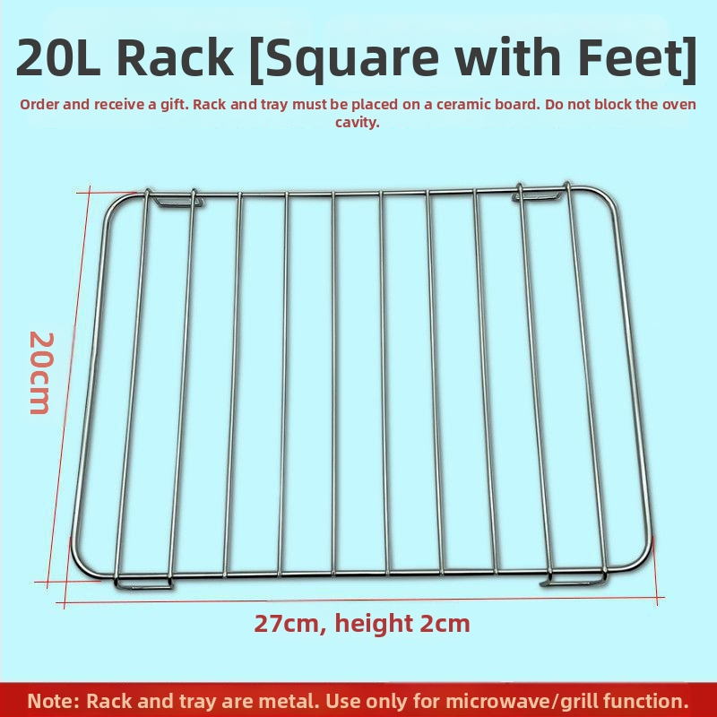 Mikrovalna gril posuda, kvadratna, od željeza, elektroforetski obrađena, sklopiva