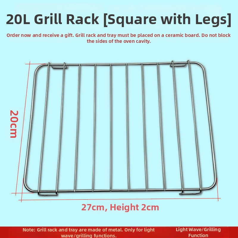 Mikrovalna gril posuda, kvadratna, od željeza, elektroforetski obrađena, sklopiva