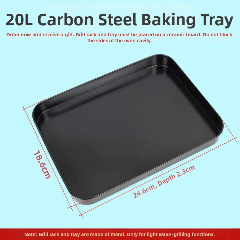 Mikrovalna gril posuda, kvadratna, od željeza, elektroforetski obrađena, sklopiva