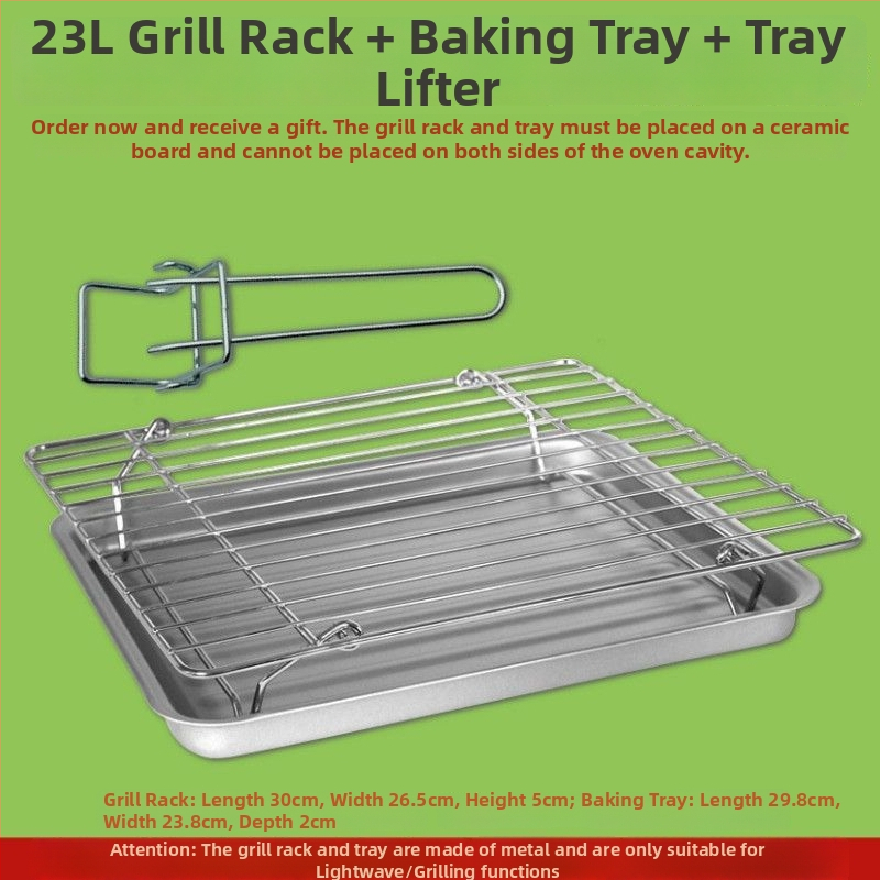 Mikrovalna gril posuda, kvadratna, od željeza, elektroforetski obrađena, sklopiva