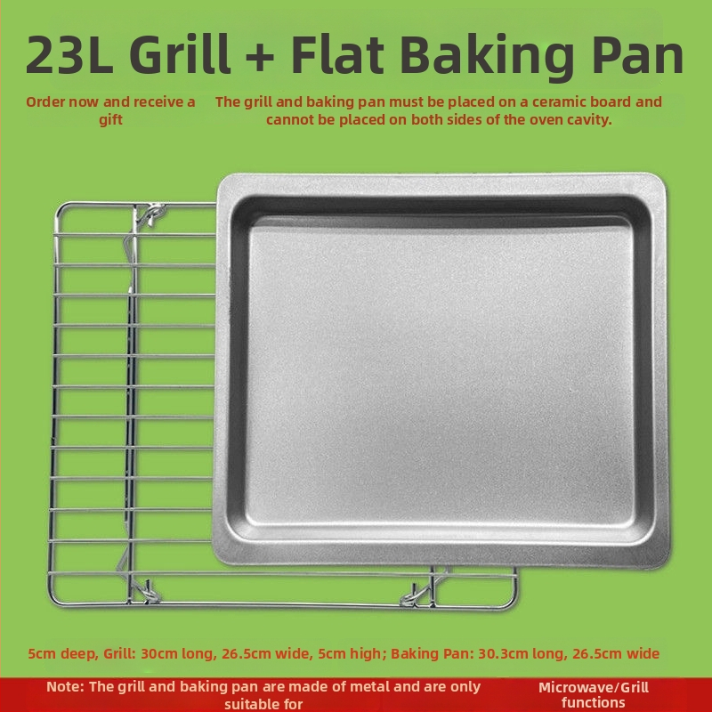 Mikrovalna gril posuda, kvadratna, od željeza, elektroforetski obrađena, sklopiva