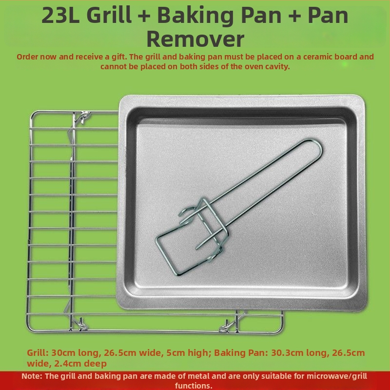 Mikrovalna gril posuda, kvadratna, od željeza, elektroforetski obrađena, sklopiva