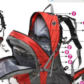 Планинска раница за катерене и туризъм 50L, нейлон, унисекс, VCWIP