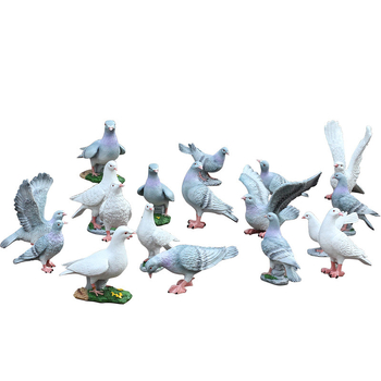 Скулптура на гълъб от смола за градина и ландшафт, пасторален стил, полумануално и полумеханично производство