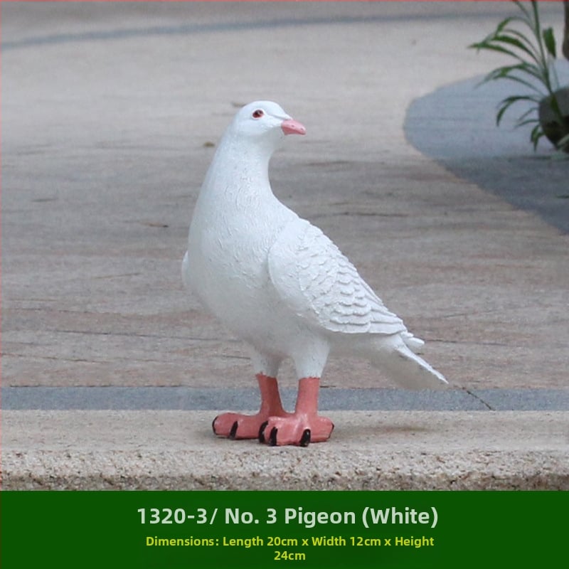 Скулптура на гълъб от смола за градина и ландшафт, пасторален стил, полумануално и полумеханично производство