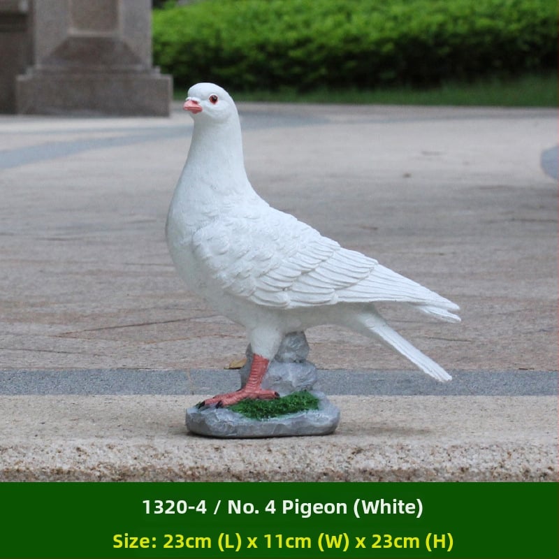 Скулптура на гълъб от смола за градина и ландшафт, пасторален стил, полумануално и полумеханично производство