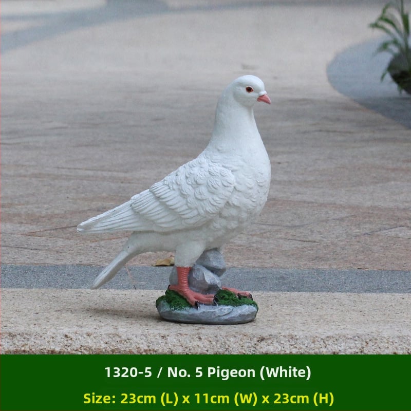 Скулптура на гълъб от смола за градина и ландшафт, пасторален стил, полумануално и полумеханично производство