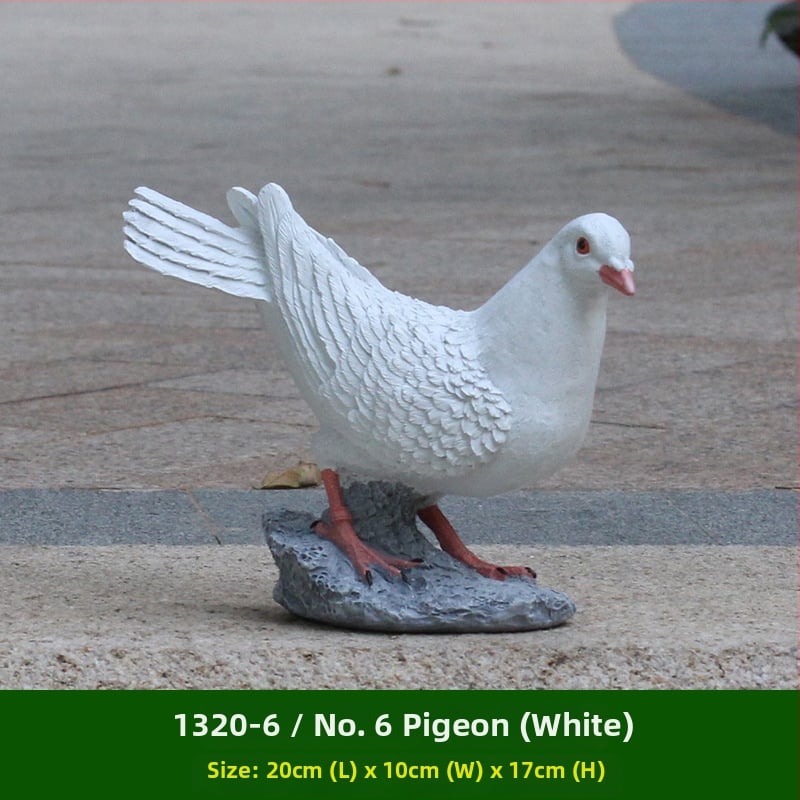Скулптура на гълъб от смола за градина и ландшафт, пасторален стил, полумануално и полумеханично производство