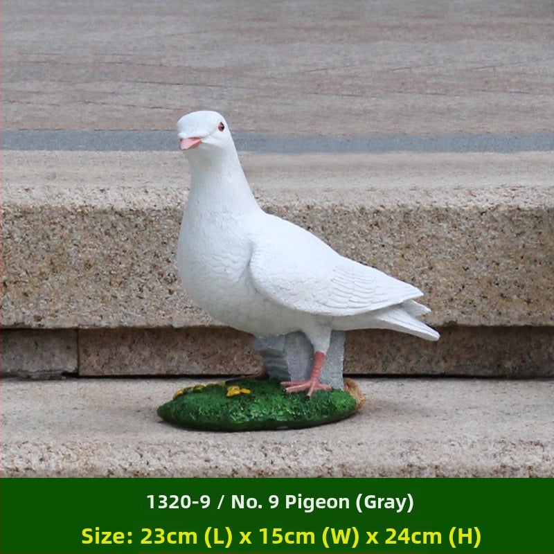 Скулптура на гълъб от смола за градина и ландшафт, пасторален стил, полумануално и полумеханично производство