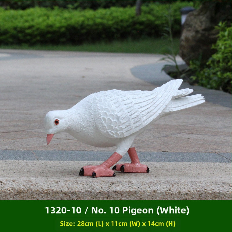 Скулптура на гълъб от смола за градина и ландшафт, пасторален стил, полумануално и полумеханично производство