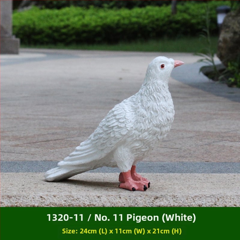 Скулптура на гълъб от смола за градина и ландшафт, пасторален стил, полумануално и полумеханично производство