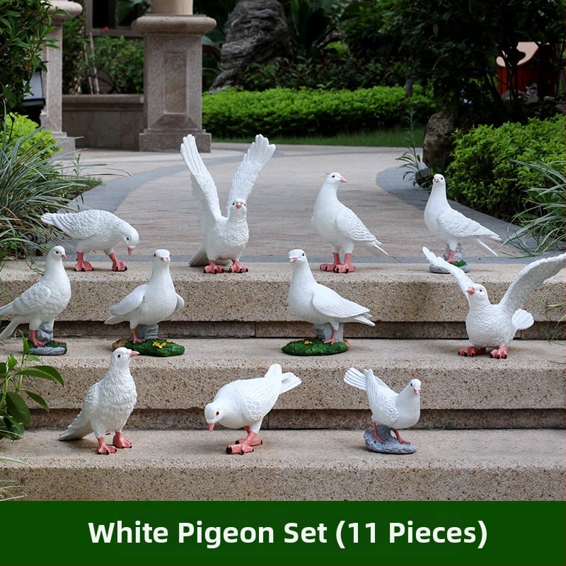 Скулптура на гълъб от смола за градина и ландшафт, пасторален стил, полумануално и полумеханично производство