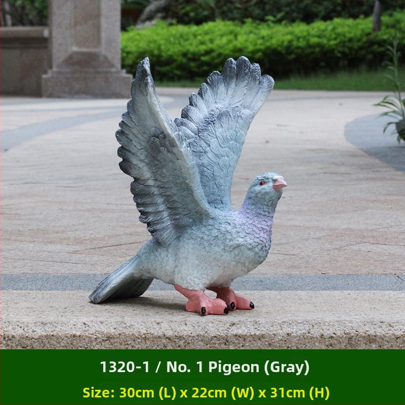 Скулптура на гълъб от смола за градина и ландшафт, пасторален стил, полумануално и полумеханично производство