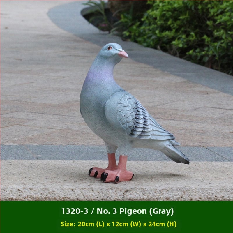 Скулптура на гълъб от смола за градина и ландшафт, пасторален стил, полумануално и полумеханично производство