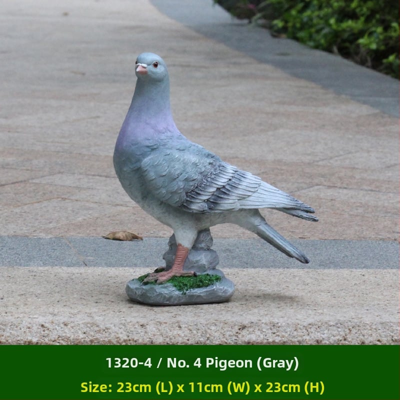 Скулптура на гълъб от смола за градина и ландшафт, пасторален стил, полумануално и полумеханично производство