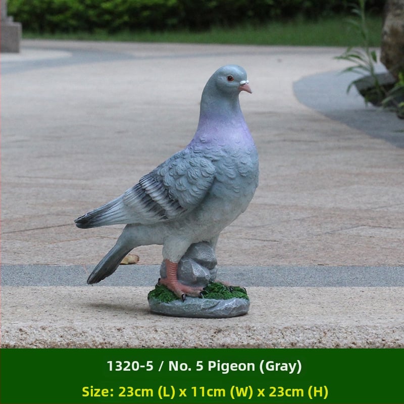 Скулптура на гълъб от смола за градина и ландшафт, пасторален стил, полумануално и полумеханично производство