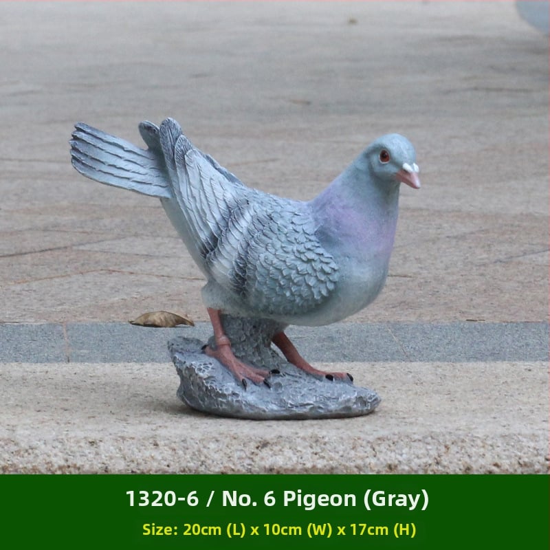 Скулптура на гълъб от смола за градина и ландшафт, пасторален стил, полумануално и полумеханично производство