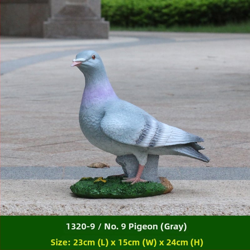 Скулптура на гълъб от смола за градина и ландшафт, пасторален стил, полумануално и полумеханично производство