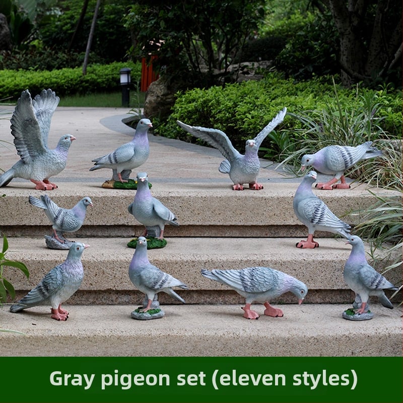 Скулптура на гълъб от смола за градина и ландшафт, пасторален стил, полумануално и полумеханично производство