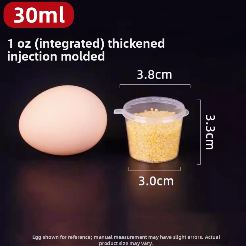 Plastové jednorazové misky na omáčku so viečkom, mikrovlnná kompatibilné, balenie 1000 ks